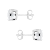 Goldsmiths Silver 7mm Round Crystal Earrings