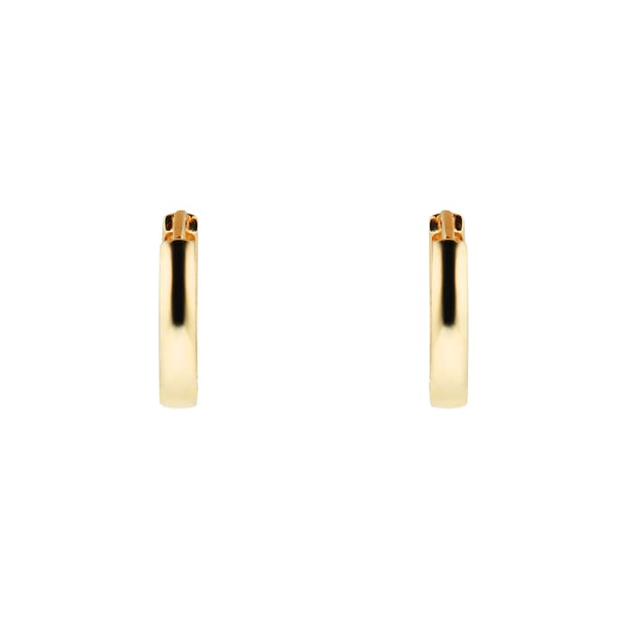 Goldsmiths 9ct Yellow Gold 10mm Huggie Hoop Earrings