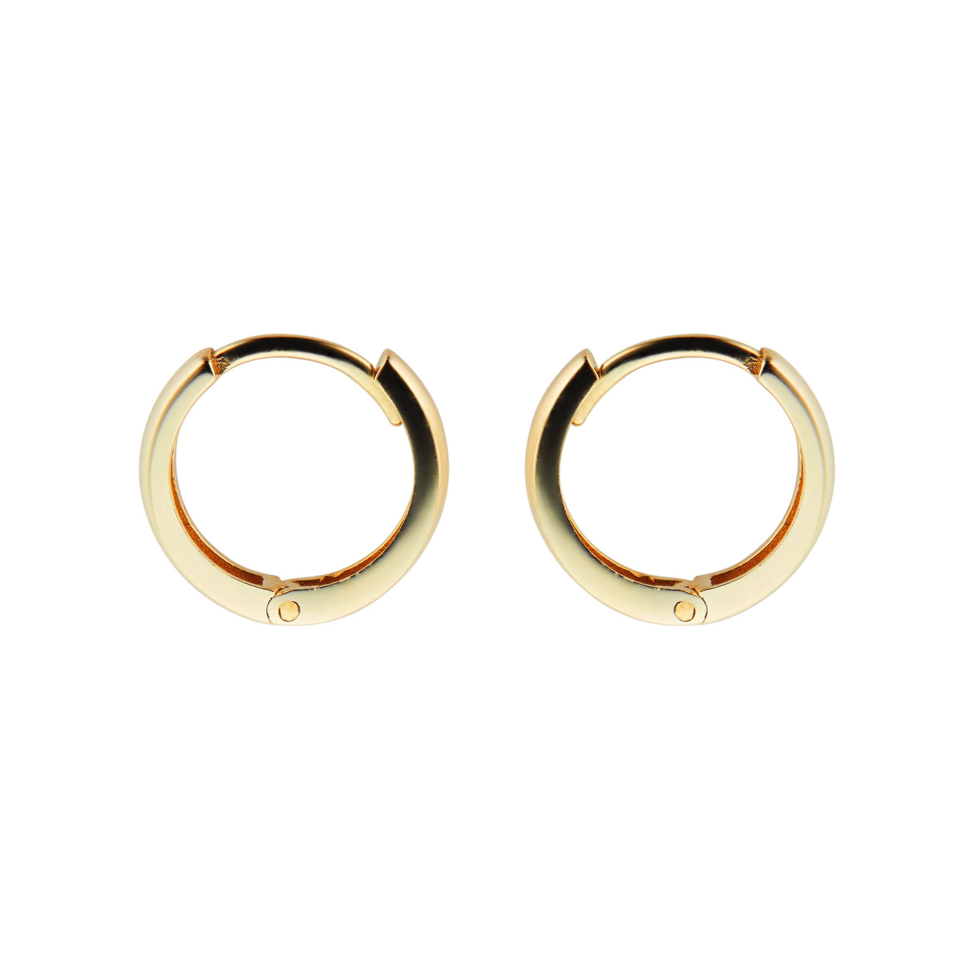 Goldsmiths 9ct Yellow Gold 11mm Huggie Hoop Earrings Goldsmiths 9ct Yellow Gold 11mm Huggie Hoop Earrings