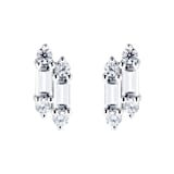 Goldsmiths 9ct White Gold Mixed Cubic Zirconia Stud Earrings