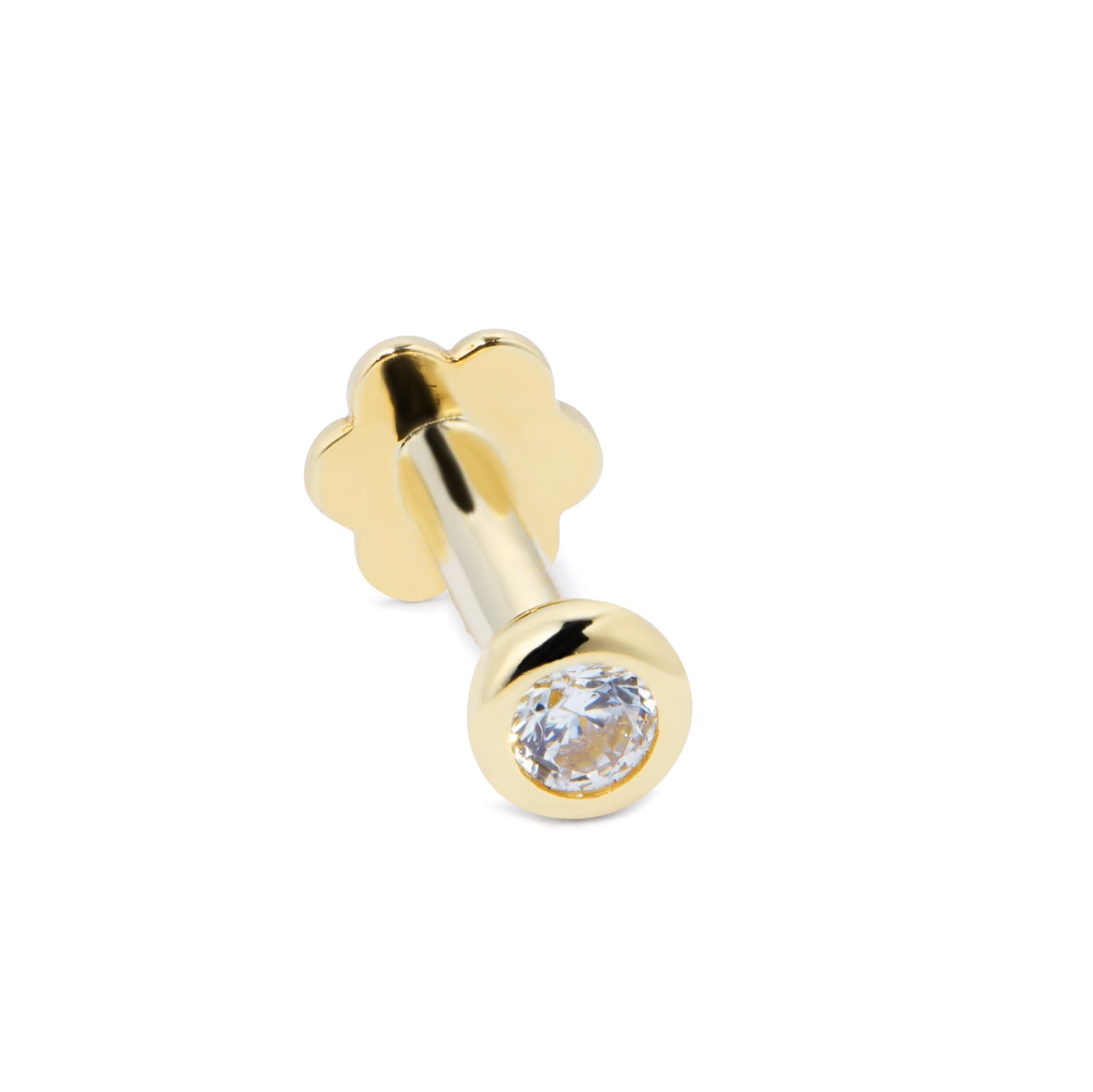 9ct Yellow Gold Cubic Zirconia Single Stud Earring