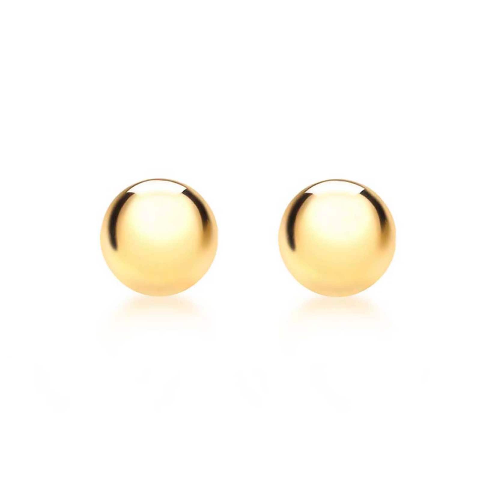 Buy Next Level Jewelry14K Yellow Gold Polished Ball Stud Earrings 3MM   8MM Gold Ball Earrings for Women Gold Stud Earrings for Women 14K Real  Gold Gold Post Earrings 100 Real 14K