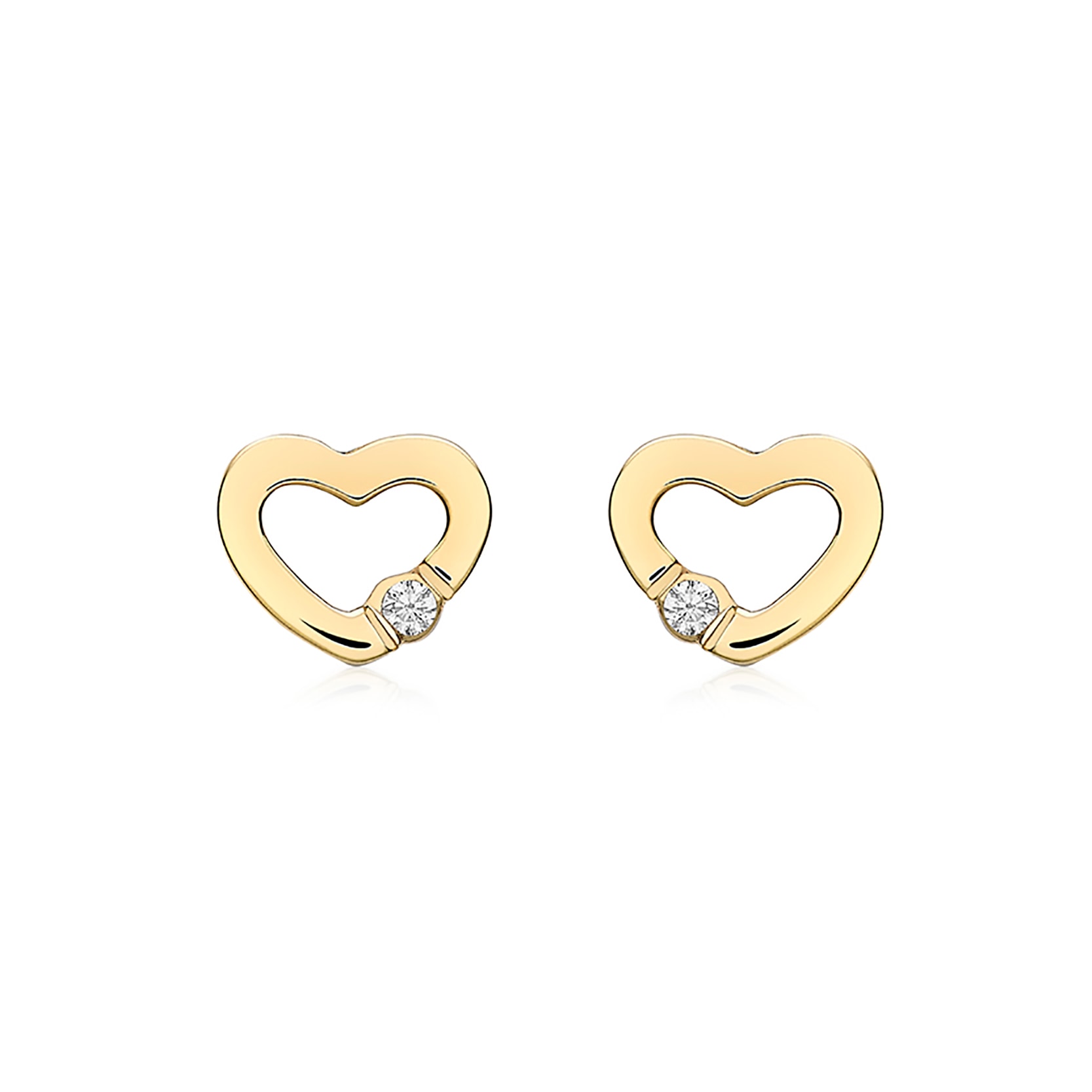 goldsmiths heart earrings