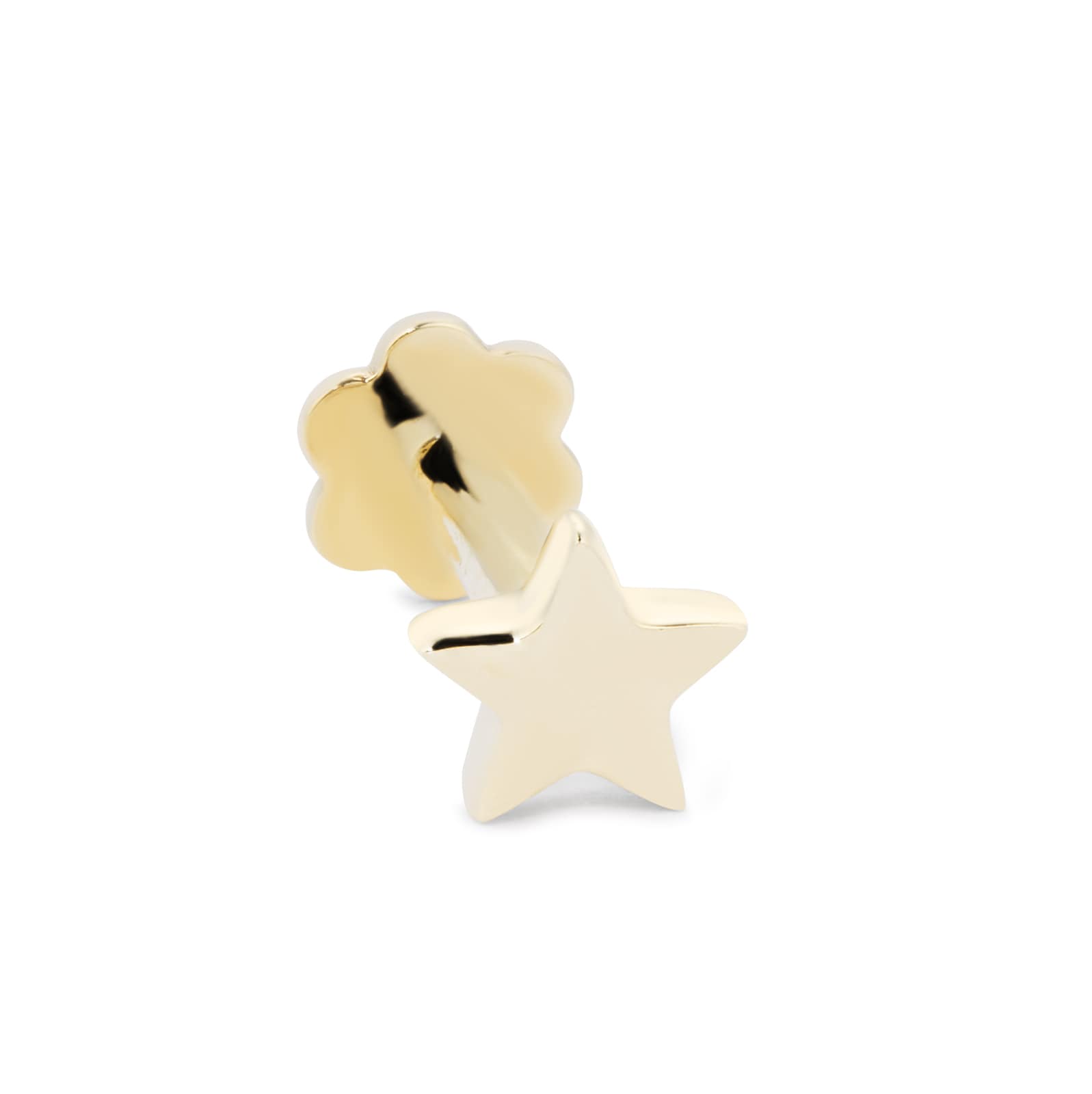 9ct Yellow Gold Cubic Zirconia Star Single Stud Earring