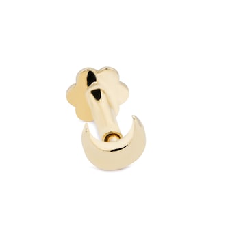 Goldsmiths 9ct Yellow Gold Moon Single Stud Earring