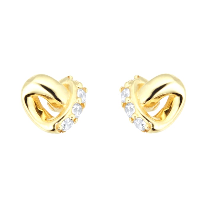 Goldsmiths 9ct Yellow Gold Knot Stud Earrings