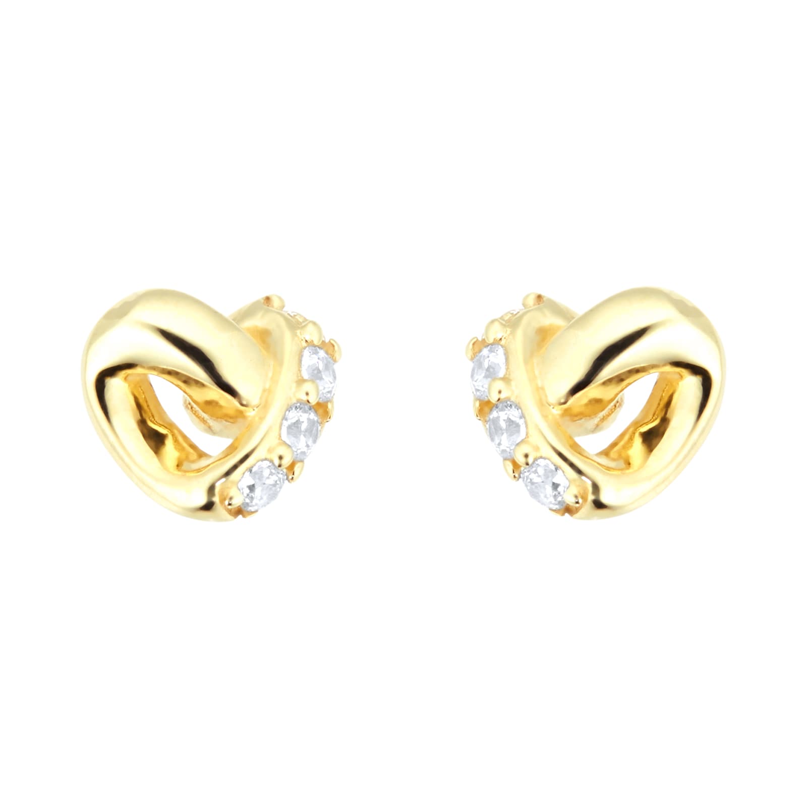Goldsmiths 9ct Yellow Gold Knot Stud Earrings
