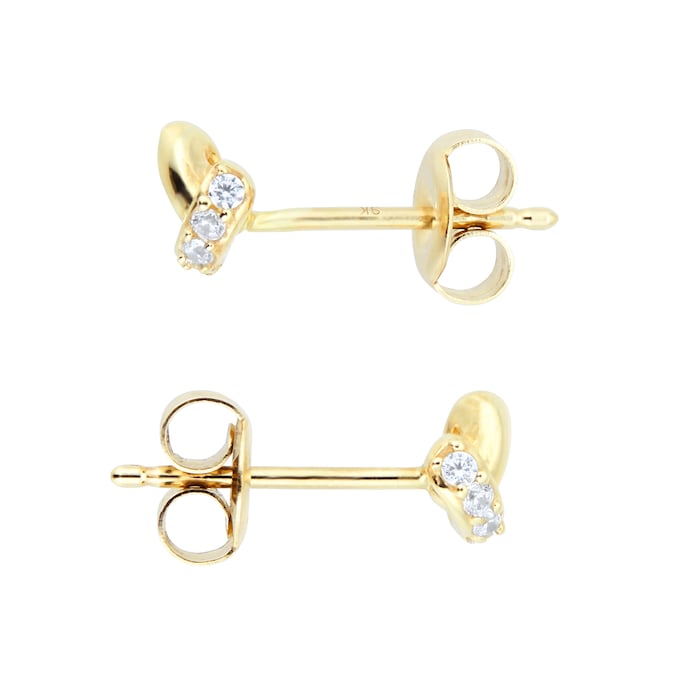 Goldsmiths 9ct Yellow Gold Knot Stud Earrings