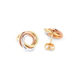 Goldsmiths 18ct Tri Colour Stud Earrings