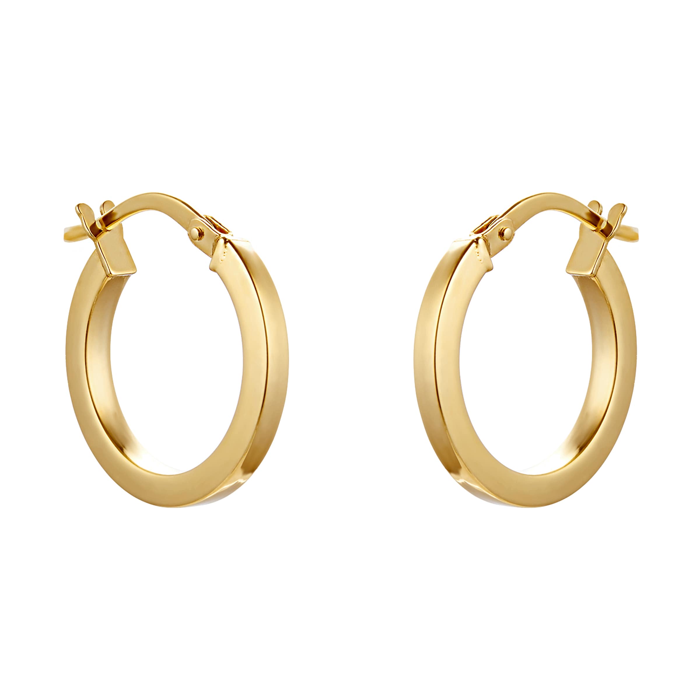 9ct Yellow Gold 16mm Small Hoop Earrings