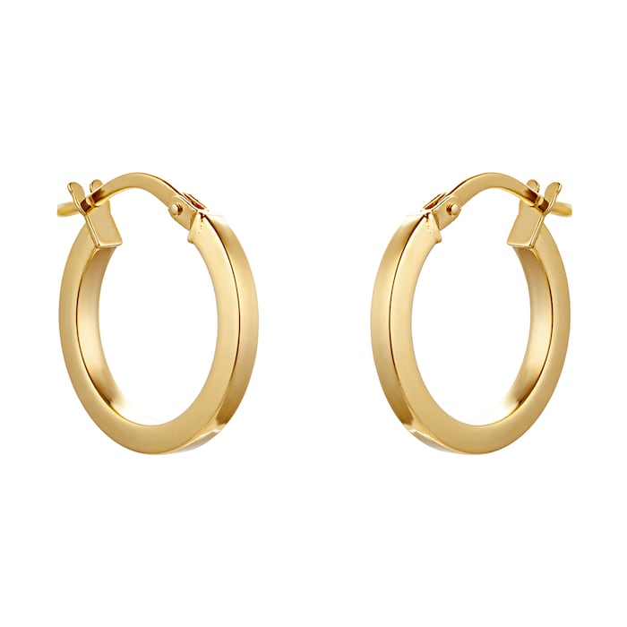 Goldsmiths 9ct Yellow Gold 16mm Small Hoop Earrings