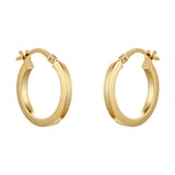 Goldsmiths 9ct Yellow Gold 16mm Small Hoop Earrings