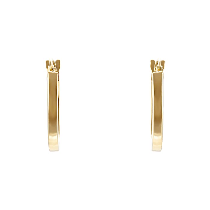 Emporio Armani Brass Hoop Earrings Gold
