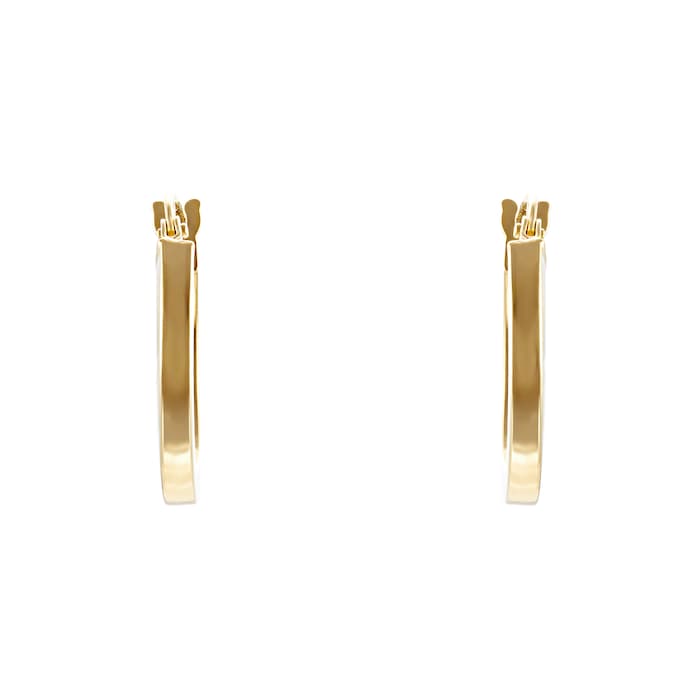 Goldsmiths 9ct Yellow Gold 16mm Small Hoop Earrings