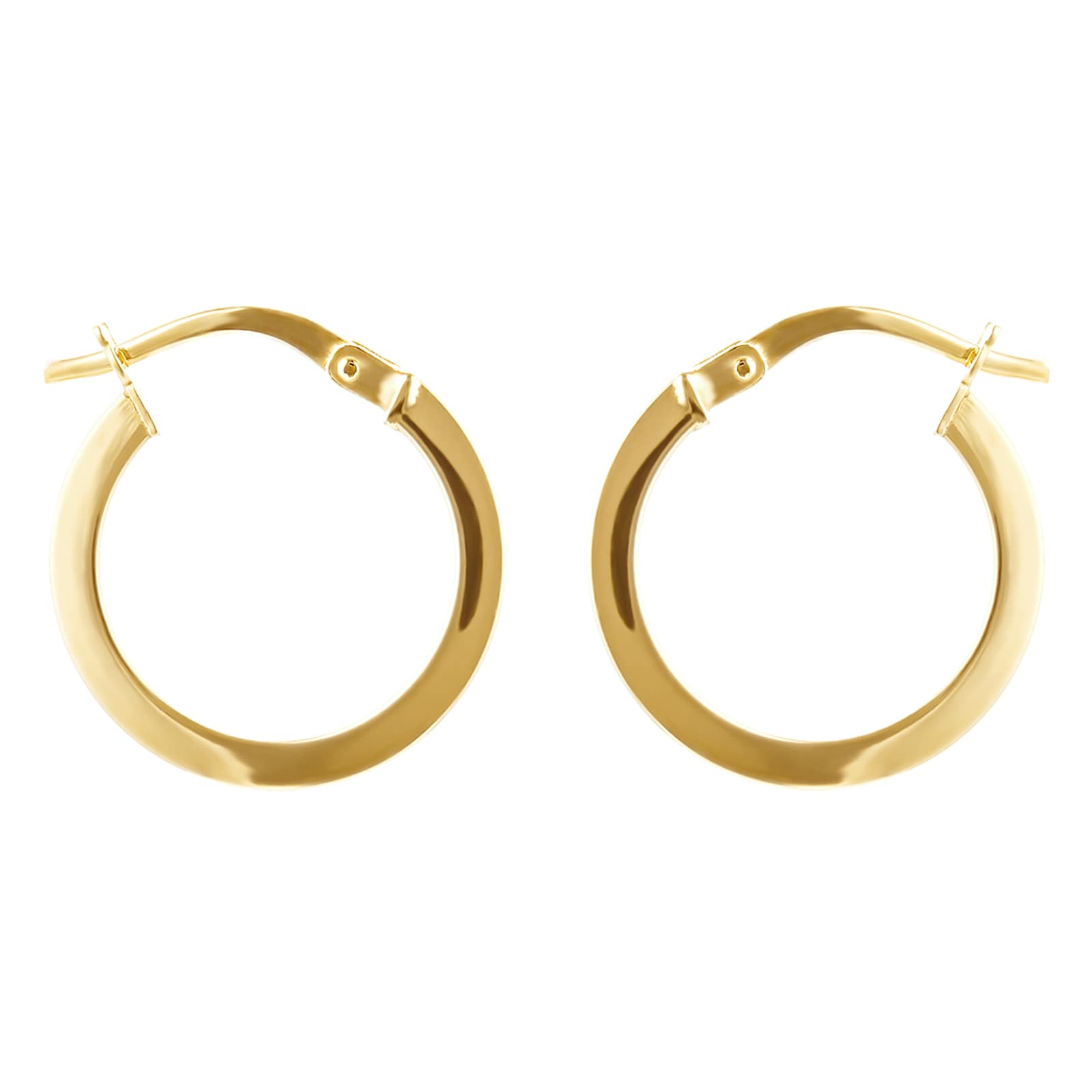 Goldsmiths 9ct Yellow Gold 16mm Small Hoop Earrings 1.52.7609 | Goldsmiths