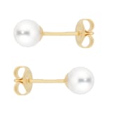 Mappin & Webb 18ct Yellow Gold 5-5.5mm Akoya Pearl Stud Earrings