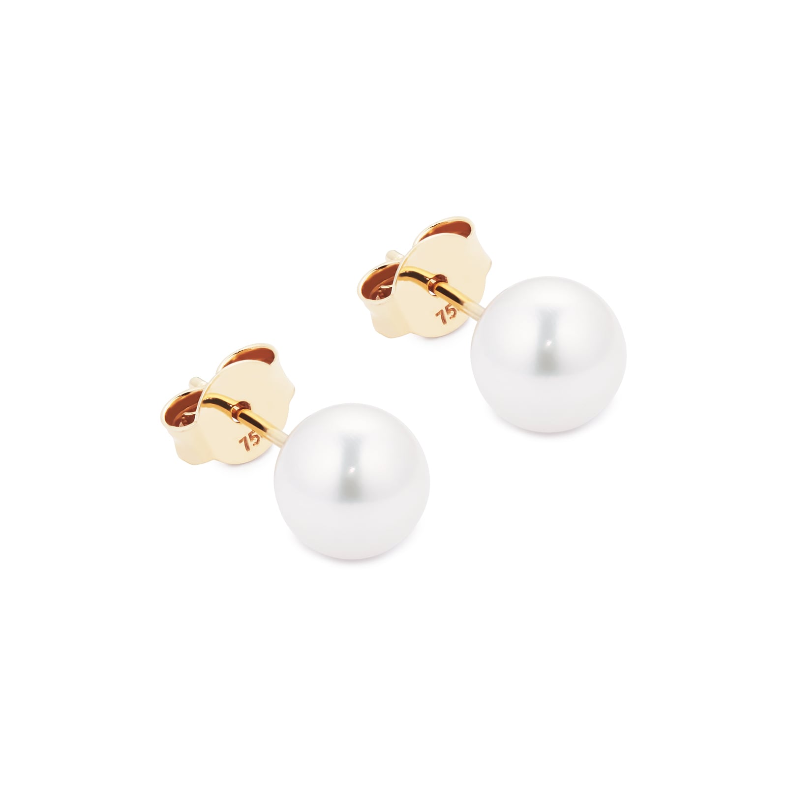 Mappin & Webb 18ct Yellow Gold 7-7.5mm Akoya Pearl Stud Earrings Mappin & Webb 18ct Yellow Gold 7-7.5mm Akoya Pearl Stud Earrings