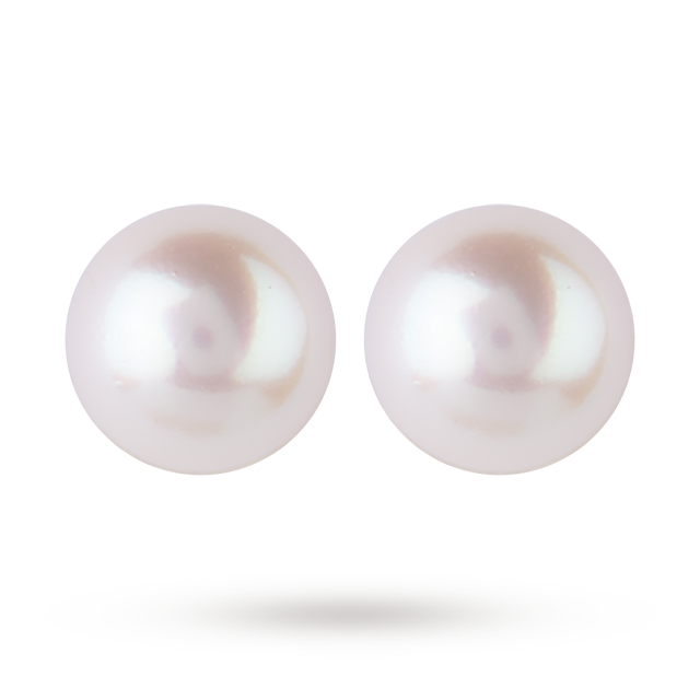 Goldsmiths 9ct White Gold 7.5-8mm Akoya Pearl Stud Earrings