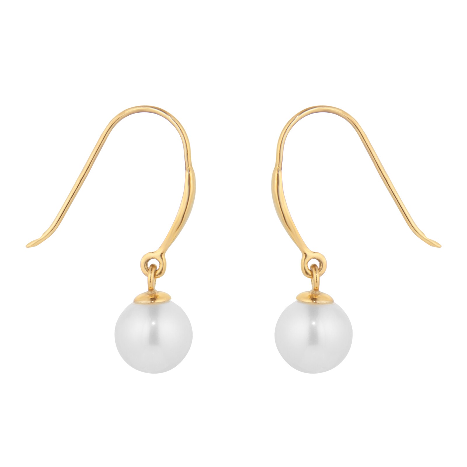 Goldsmiths 9ct Yellow Gold Freshwater Pearl Drop Earrings Goldsmiths 9ct Yellow Gold Freshwater Pearl Drop Earrings
