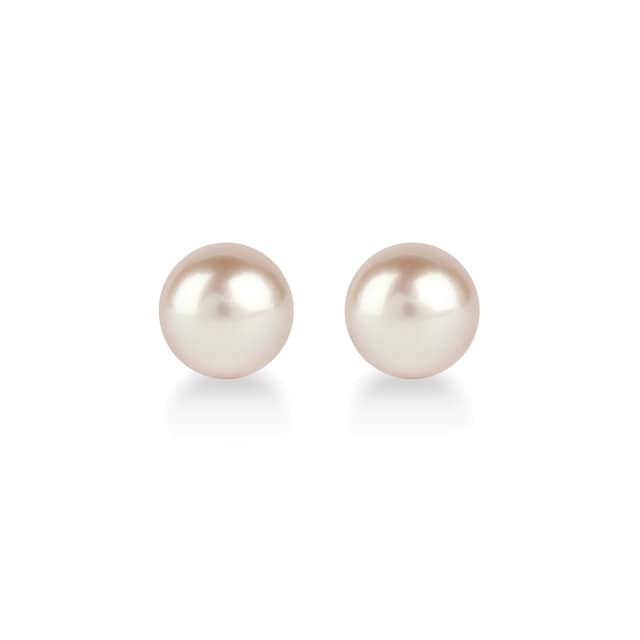 Mappin & Webb 18ct White Gold 8-8.5mm White Freshwater Pearl Stud Earrings
