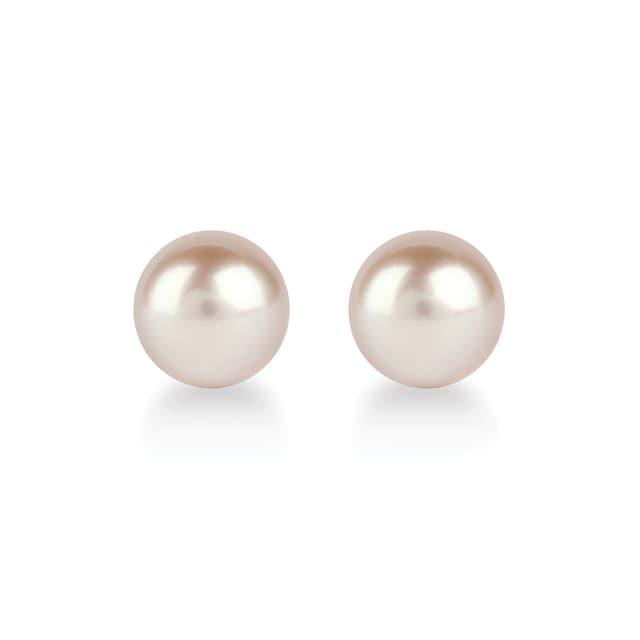 Mappin & Webb 18ct White Gold 9-9.5mm White Freshwater Pearl Stud Earrings