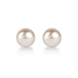 Mappin & Webb 18ct White Gold 9-9.5mm White Freshwater Pearl Stud Earrings