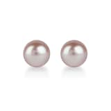 Mappin & Webb 18ct White Gold 9-9.5mm Pink Freshwater Pearl Stud Earrings