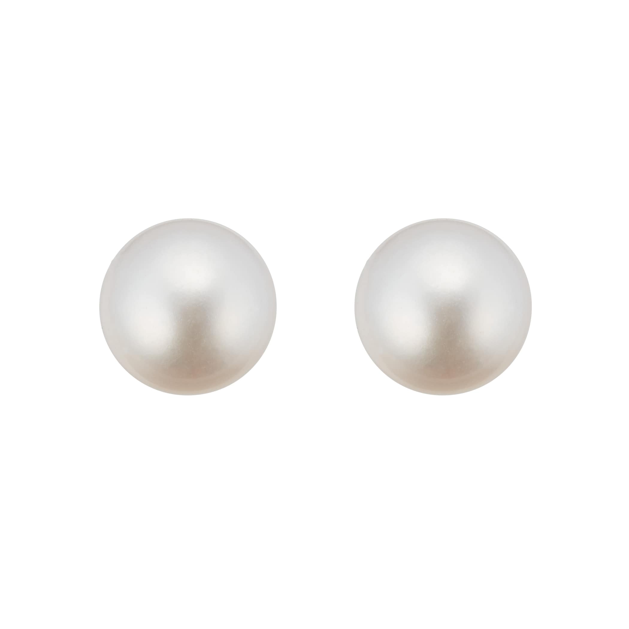 Goldsmiths 9ct Gold 8.0-8.5mm Freshwater Pearl Earrings Goldsmiths 9ct Gold 8.0-8.5mm Freshwater Pearl Earrings