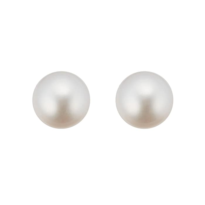 Goldsmiths 9ct Gold 8.0-8.5mm Freshwater Pearl Earrings