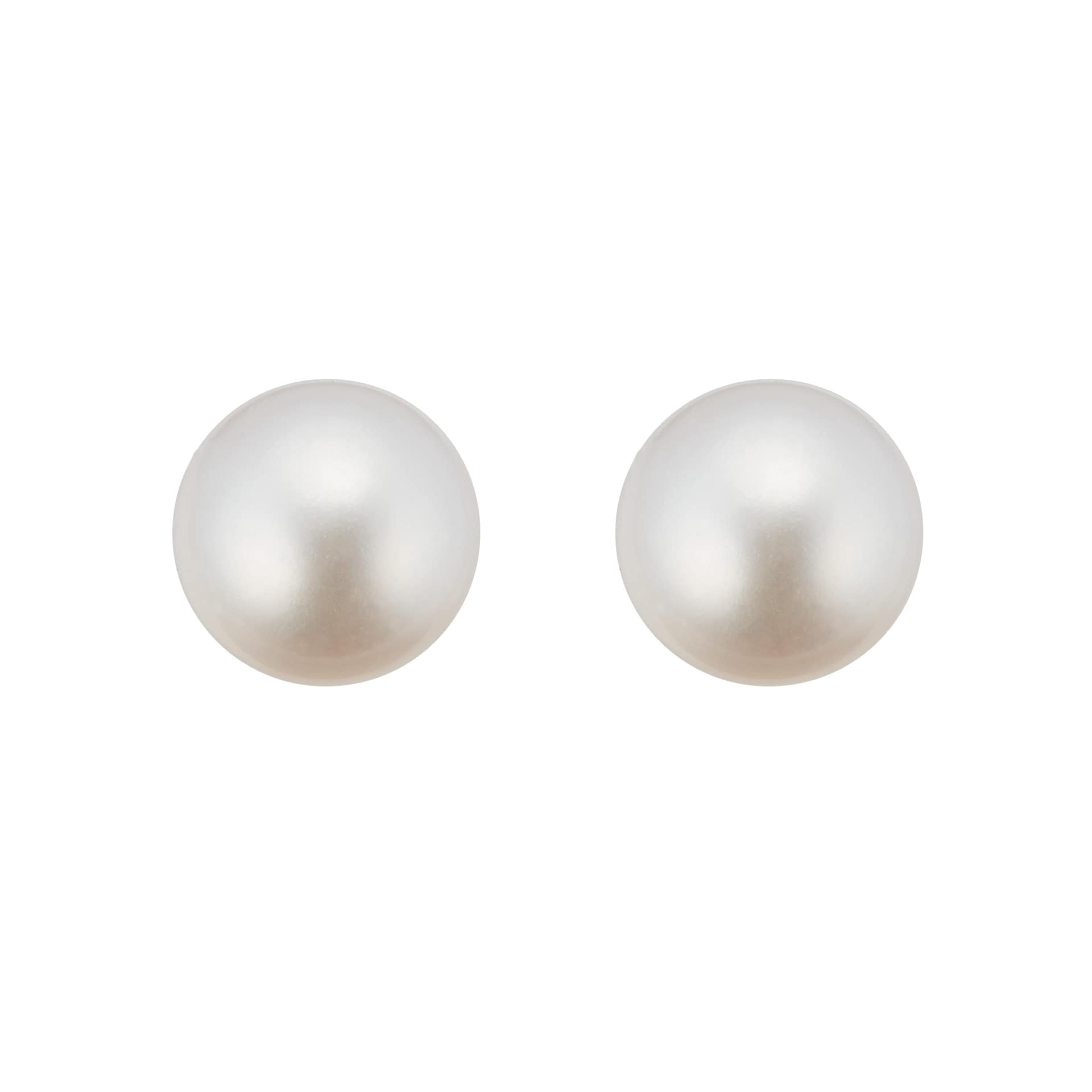 Goldsmiths 9ct Gold 8.0-8.5mm Freshwater Pearl Earrings Goldsmiths 9ct Gold 8.0-8.5mm Freshwater Pearl Earrings