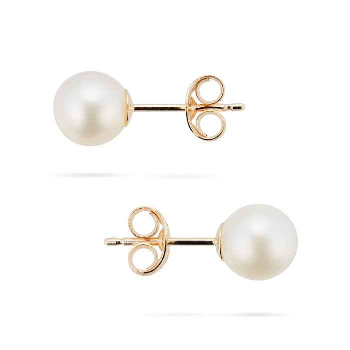 Goldsmiths 9ct Gold 6.0-6.5mm Cultured Pearl Earrings