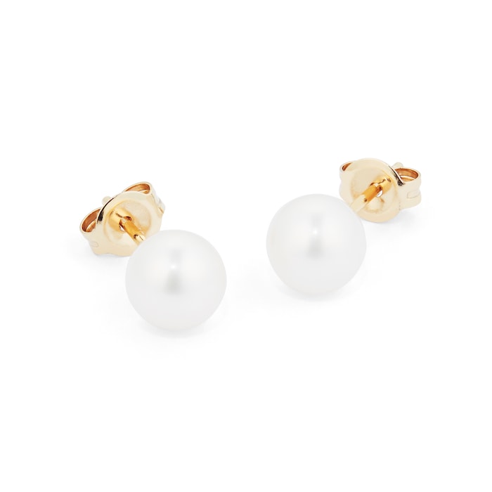 Goldsmiths 9ct Gold 6.0-6.5mm Cultured Pearl Earrings