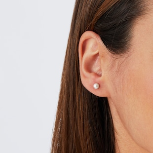 Goldsmiths 9ct Gold 5.0-5.5mm Pearl Earrings