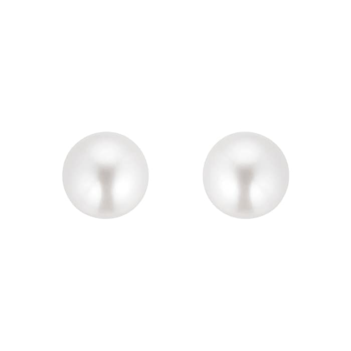 Goldsmiths 9ct Gold 7-7.5mm Cultured Fresh Water Pearl Stud Earrings