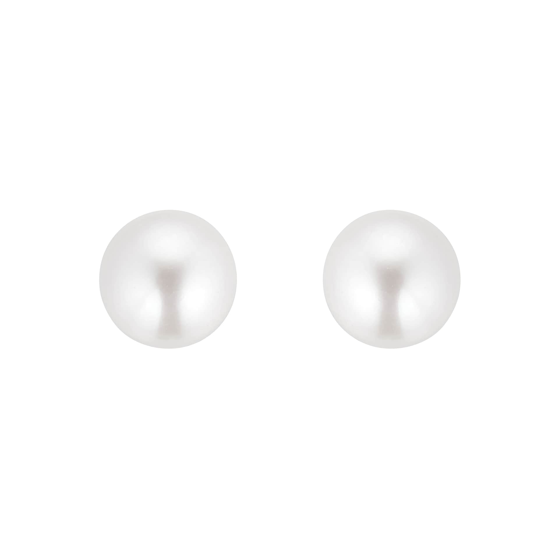 Goldsmiths 9ct Gold 7-7.5mm Cultured Fresh Water Pearl Stud Earrings Goldsmiths 9ct Gold 7-7.5mm Cultured Fresh Water Pearl Stud Earrings