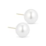 Goldsmiths 9ct Gold 7-7.5mm Cultured Fresh Water Pearl Stud Earrings