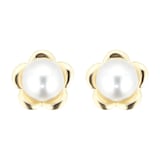Goldsmiths 9ct Yellow Gold Pearl Studs
