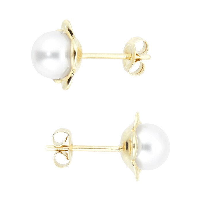 Goldsmiths 9ct Yellow Gold Pearl Studs