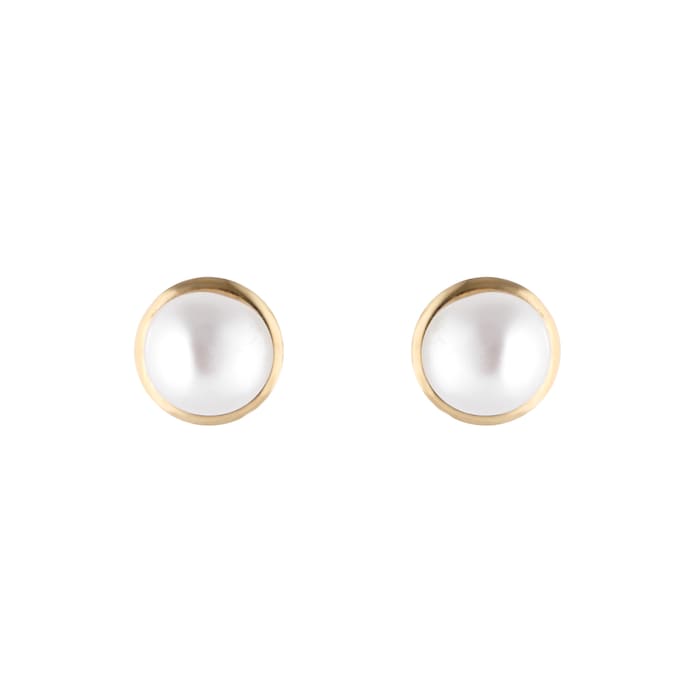 Goldsmiths 9ct Yellow Gold 5mm Freshwater Pearl Stud Earrings