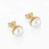 Goldsmiths 9ct Yellow Gold 5mm Freshwater Pearl Stud Earrings