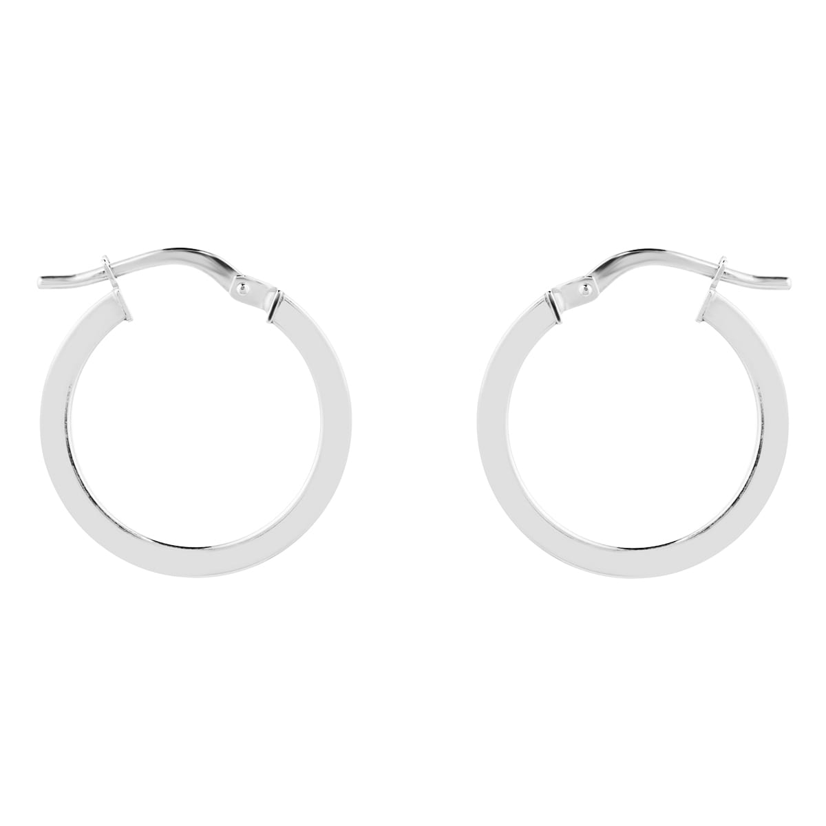 Goldsmiths 9ct White Gold 20mm Large Hoop Earrings
