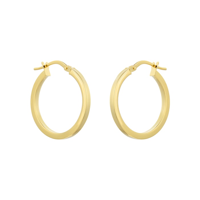 Goldsmiths 9ct Yellow Gold 20mm Hoop Earrings