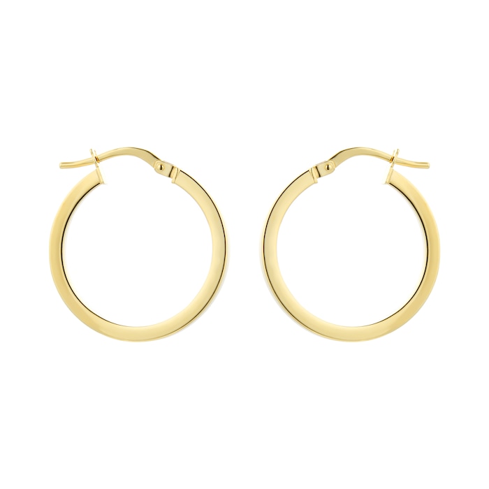 Goldsmiths 9ct Yellow Gold 20mm Hoop Earrings