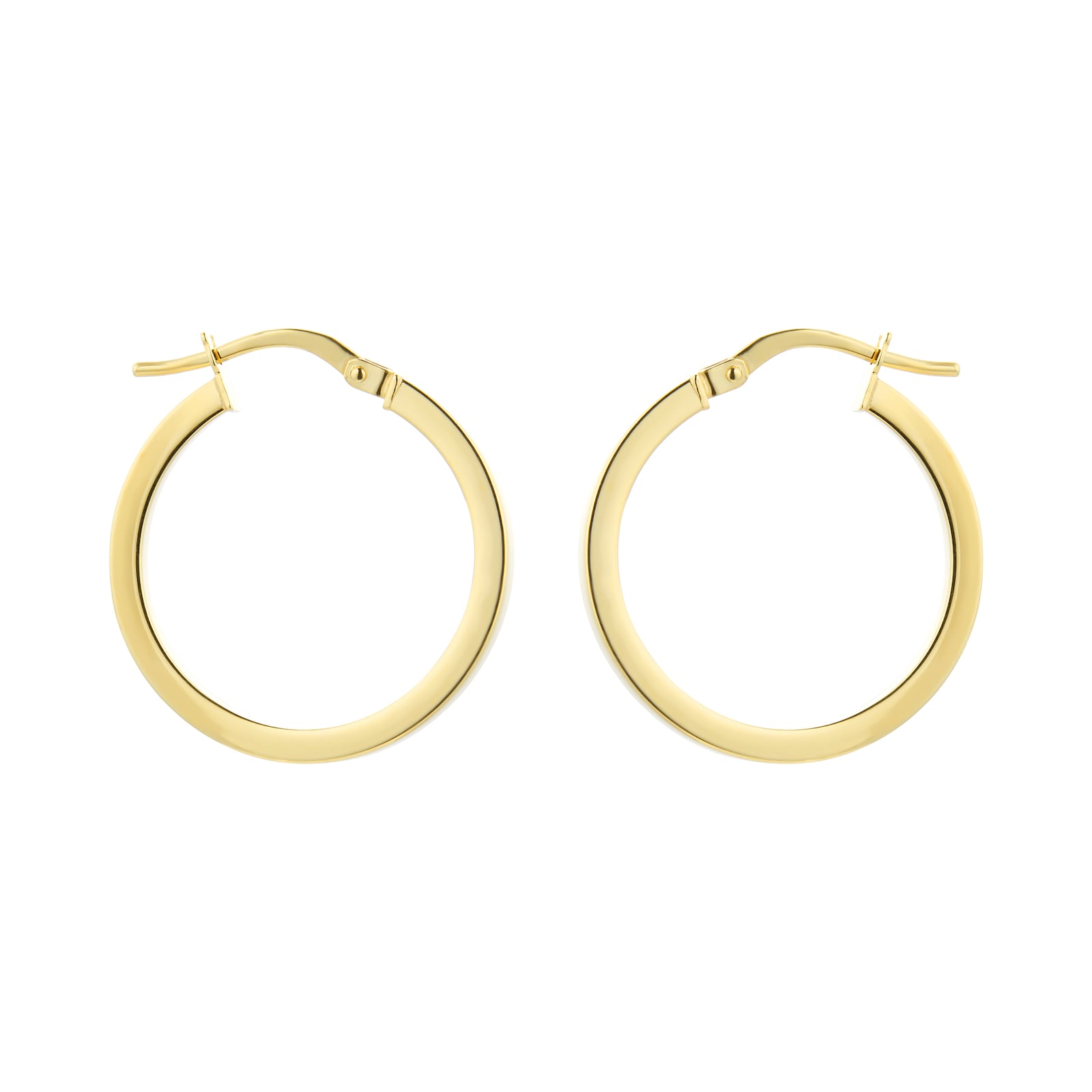 Goldsmiths 9ct Yellow Gold 20mm Hoop Earrings 1.52.7629 | Goldsmiths