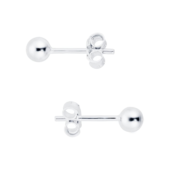 Goldsmiths Sterling Silver 4mm Ball Stud Earrings