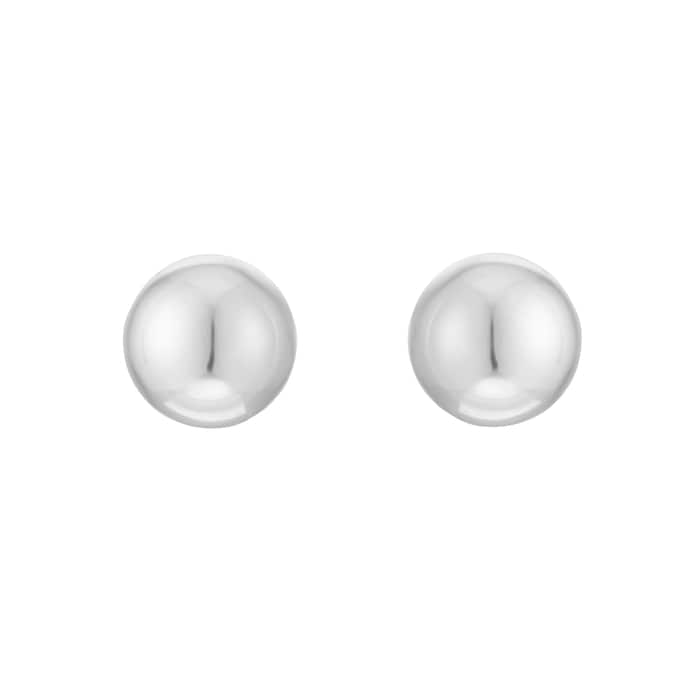Goldsmiths Sterling Silver 6mm Half Ball Stud Earrings