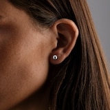 Goldsmiths Sterling Silver 6mm Half Ball Stud Earrings