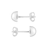 Goldsmiths Sterling Silver 6mm Half Ball Stud Earrings