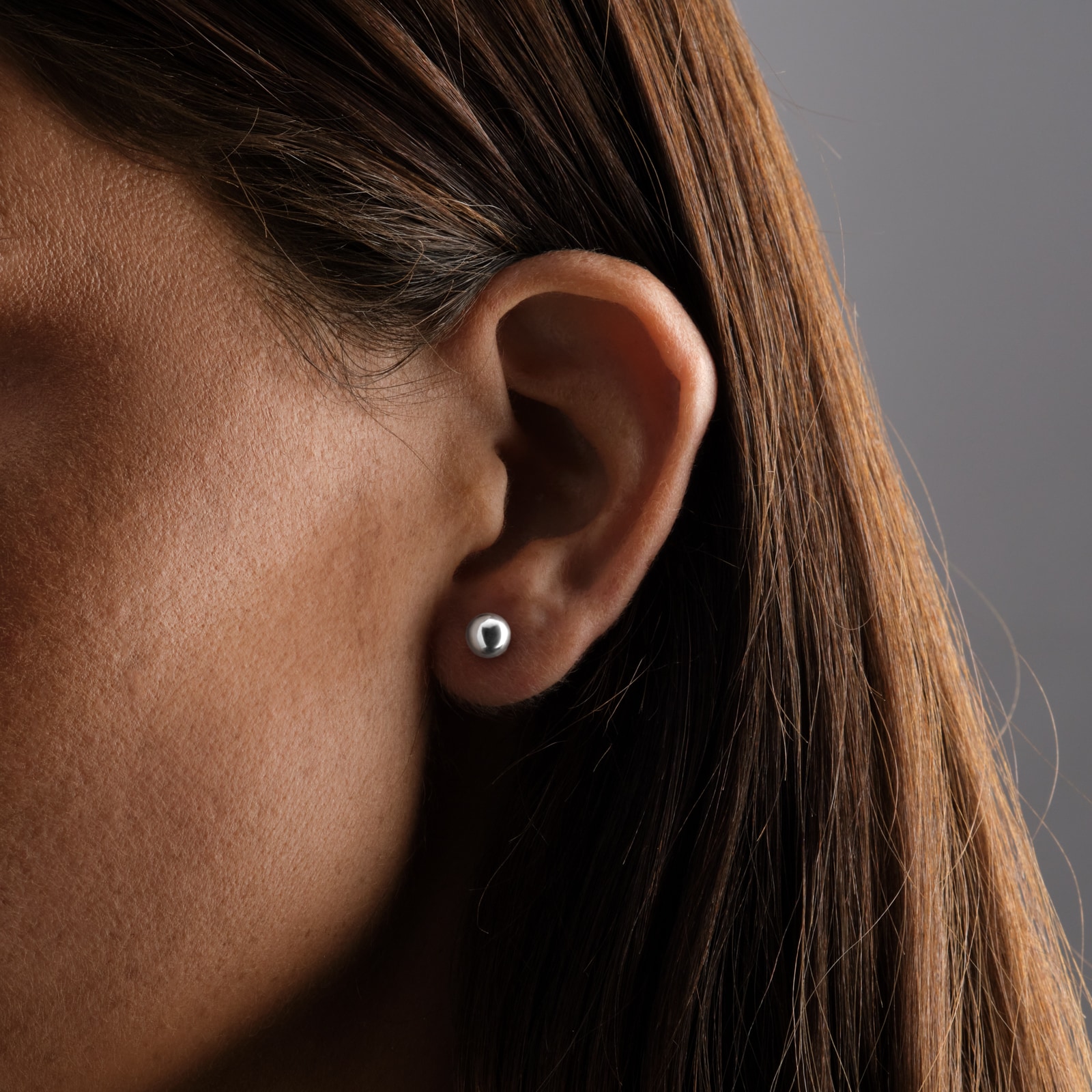 Goldsmiths Sterling Silver 6mm Polished Ball Stud Earrings