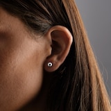 Goldsmiths Sterling Silver 6mm Polished Ball Stud Earrings